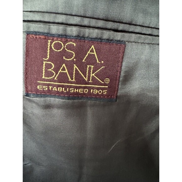 Jos A Bank 100% pure Wool Suit Jacket + Pants Pleated Gray Classic USA MADE - Picture 13 of 16